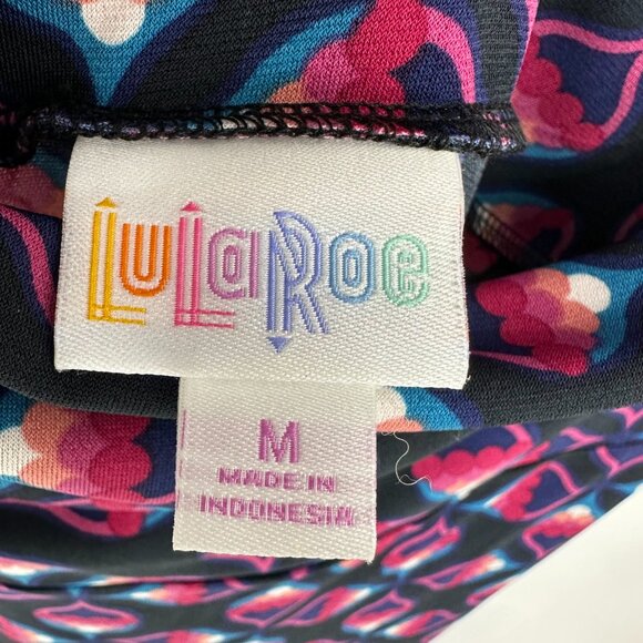 Lularoe Strapless Maxi Dress A Line Tube Abstract Print High Low Hem Blue Red - Picture 3 of 8